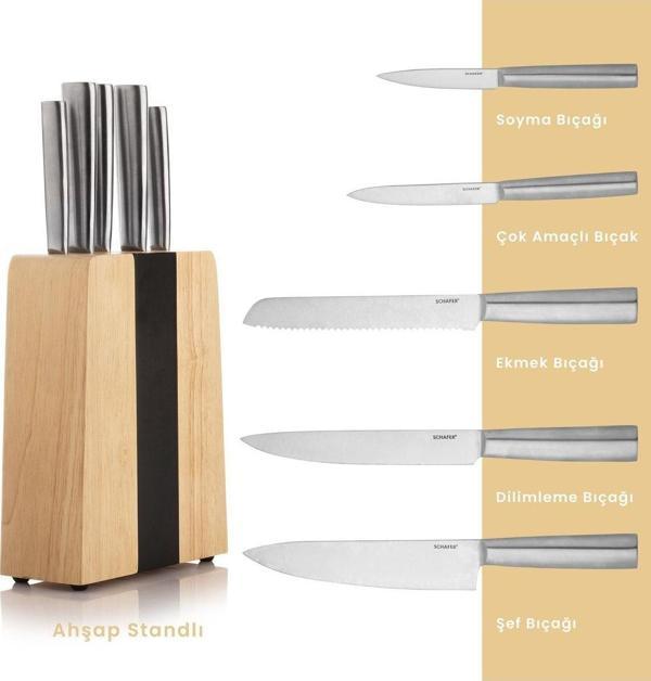 Schafer Solıde Bıçak Seti- 6 Parça - - Image 1