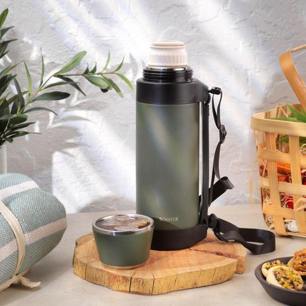 Schafer Steely Termos 1.5 L-Yeşil - Image 1