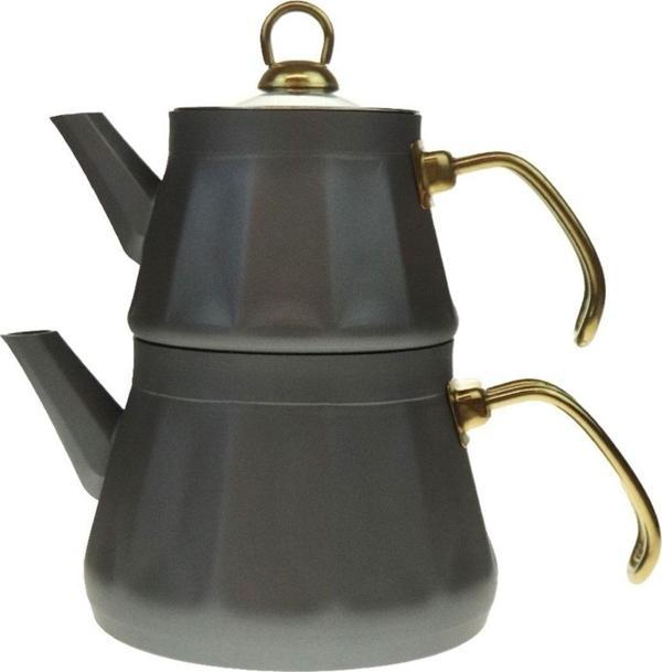 Şener Paçi Kitchenware Metal Saplı Granit Çaydanlık Takımı - Image 1