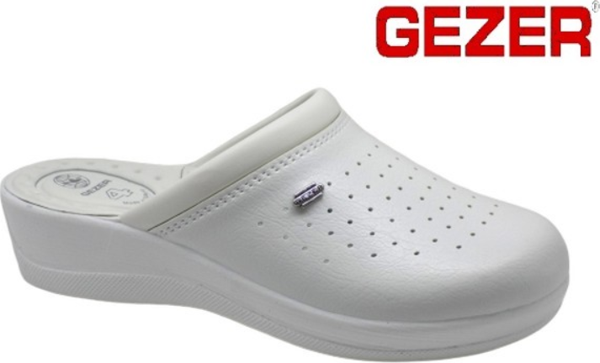 Gezer 4768 Beyaz Ortopedik 4 Nokta Hastane/İş Sabo Terlik - Image 1