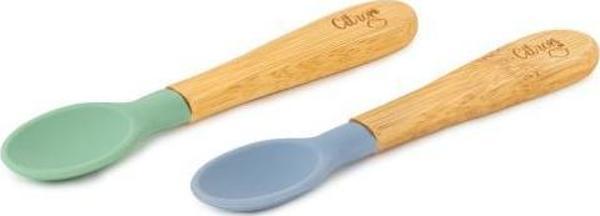 Citron 2'li Organik Bambu Kaşık Seti - Green/Blue 1073674 - Image 1