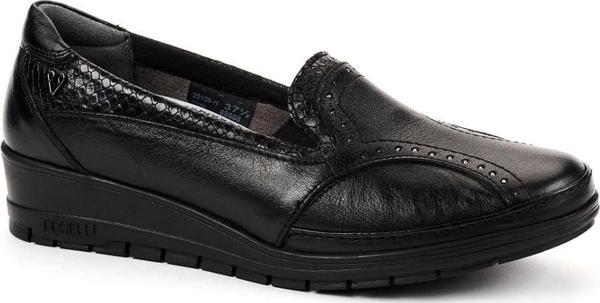 Forelli 25109 Mimoza-H Siyah Kadın Comfort Deri Ayakkabı - Image 1