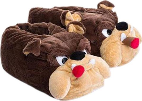 Twigy AA0614 Tw Bulldog 2 Kahve Hayvan Figürlü Kadın Panduf - Image 1