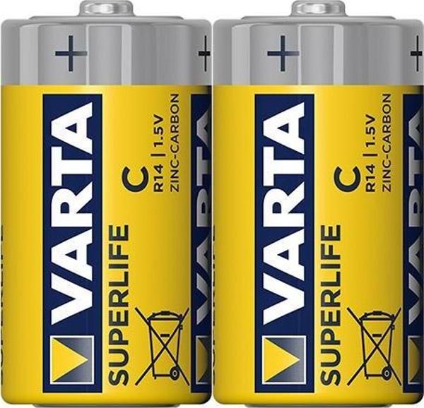 VARTA SUPERLIFE ÇİNKO ORTA BOY C PİL 24LÜ PAKET FİYAT  - Image 1