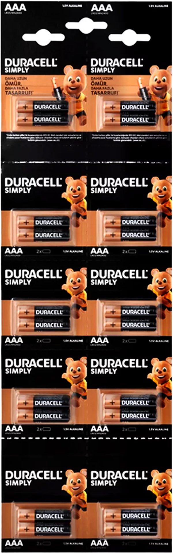 DURACELL İNCE PİL ALKALİN 20 PARÇA  - Image 1