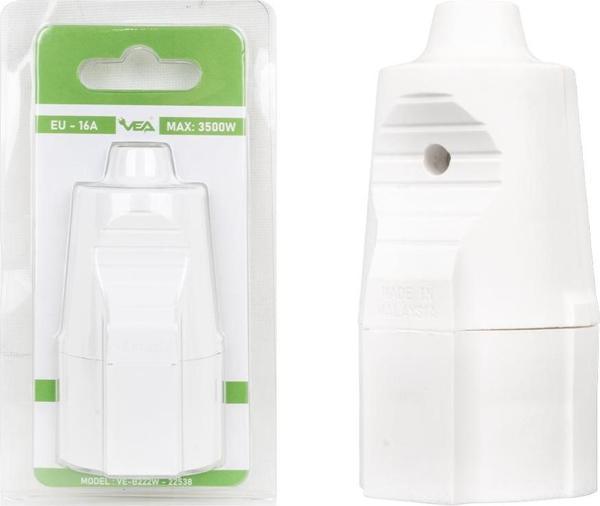 VE-B222W A CLASS BLİSTERLİ TOPRAKLI DİŞİ FİŞ (MADE IN MALAYSIA)  - Image 1