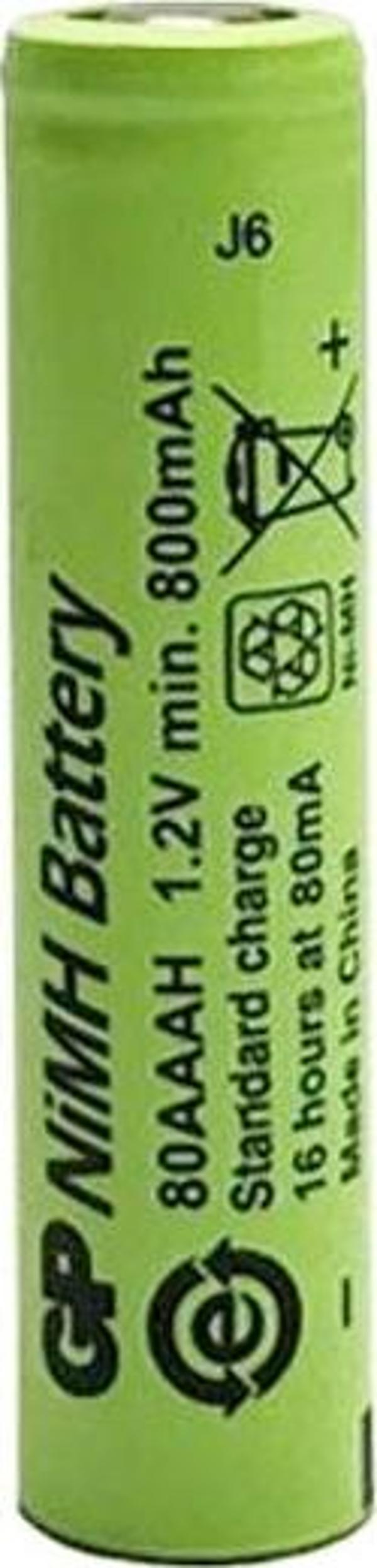 GP 80AAAH 1.2V 800MAH DÜZ KAFA ŞARJLI AAA İNCE KALEM PİL  - Image 1