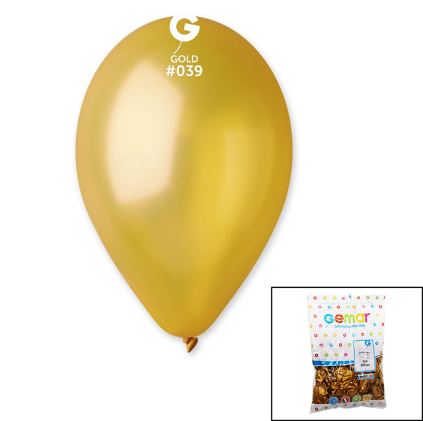 GM-110-39 METALİK - ALTIN BALON 11&amp;apos;&amp;apos; - 28CM - 100 PARÇA  - Image 1