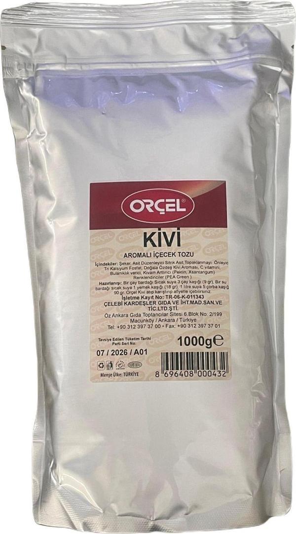 Orçel Kivi Aromalı Içecek Tozu Oralet Çay 1 Kg. - Image 1