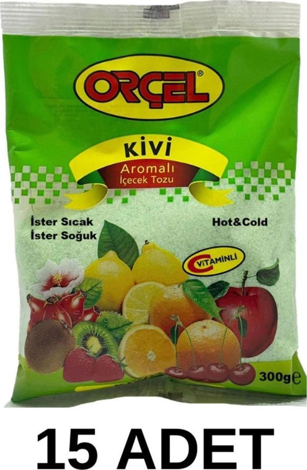 Orçel Kivi Aromalı Içecek Tozu Oralet Çay 300 gr X 15 Adet - Image 1