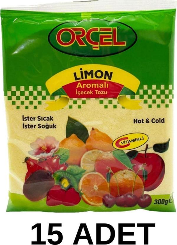 Orçel Limon Aromalı Içecek Tozu Oralet Çay 300 gr X 15 Adet - Image 1