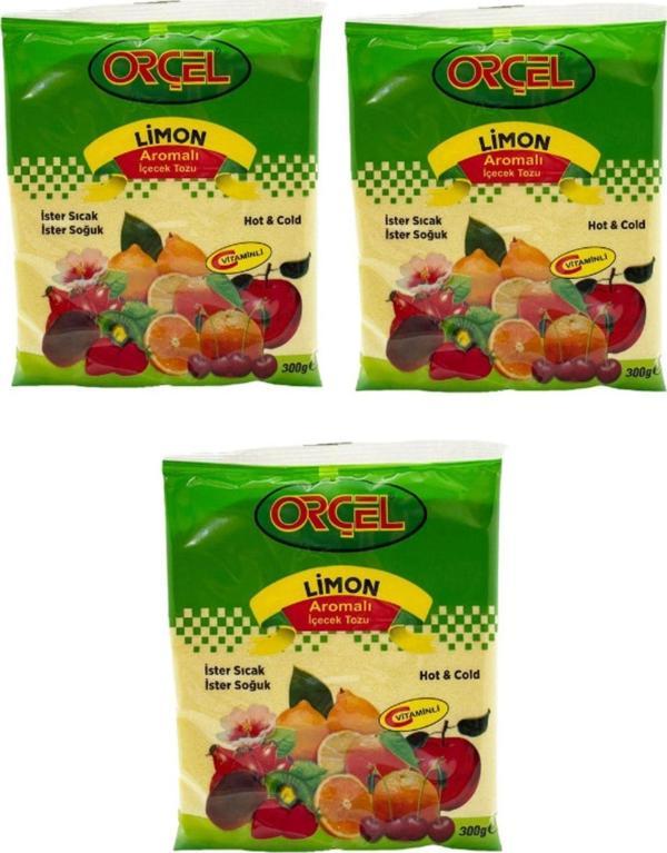 Orçel Limon Aromalı Içecek Tozu Oralet Çay 300 gr X 3 Adet - Image 1
