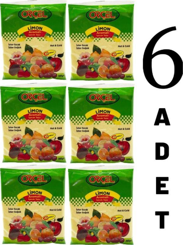 Orçel Limon Aromalı Içecek Tozu Oralet Çay 300 gr X 6 Adet - Image 1