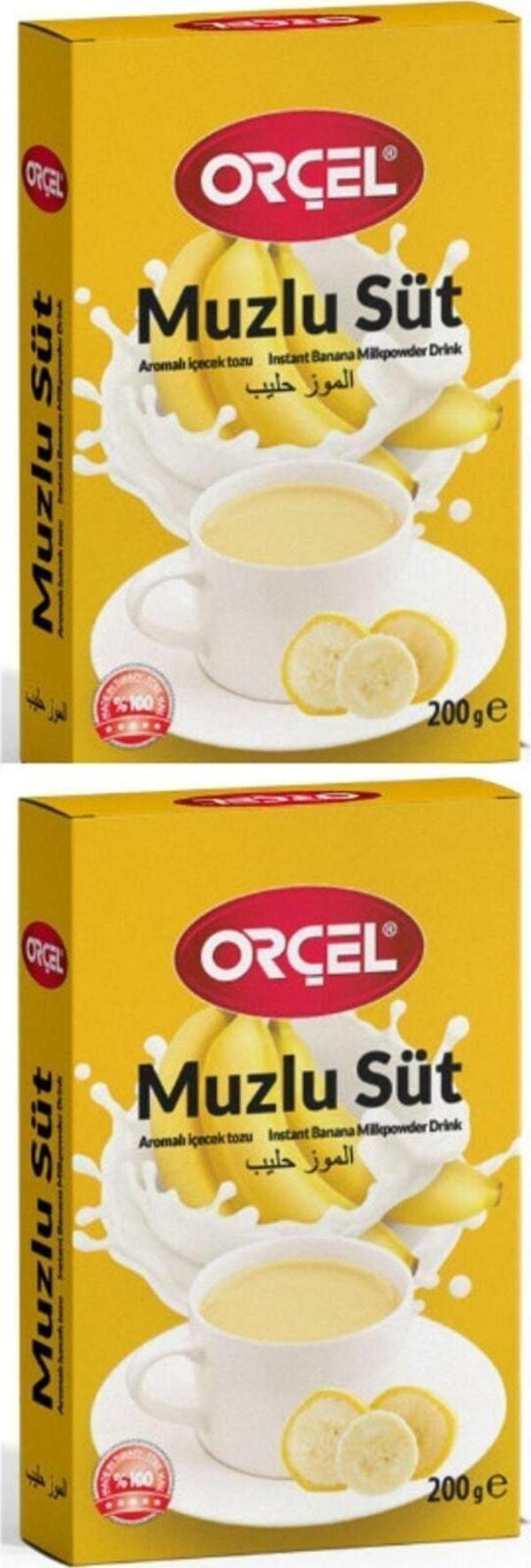 Orçel Muzlu Süt Aromalı Içecek Tozu Oralet Çay 2 X 200 gr  - Image 1