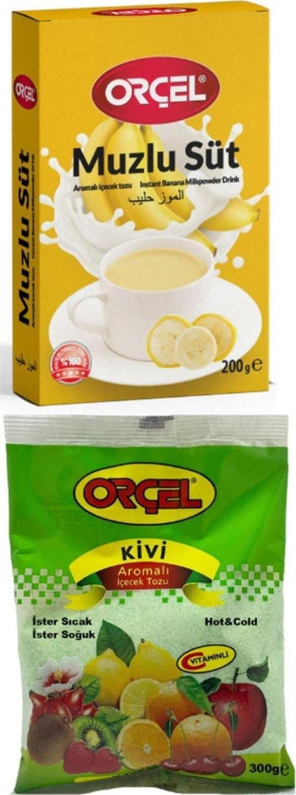 Orçel Muzlusüt 200 gr+ Kivi Aromalı Içecek Tozu 300 grOralet Çay - Image 1