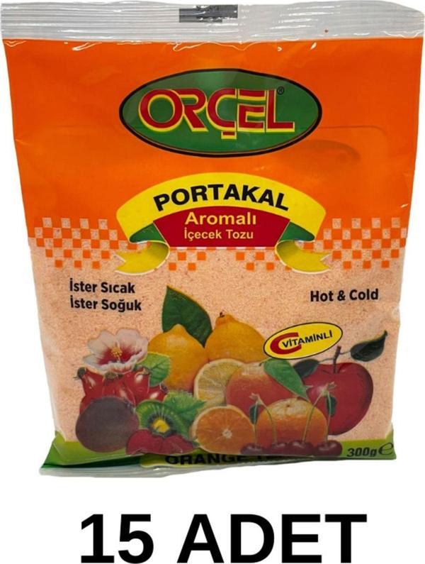 Orçel Portakal Aromalı Içecek Tozu Oralet Çay 300 gr X 15 Adet - Image 1