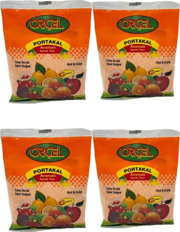 Orçel Portakal Aromalı Içecek Tozu Oralet Çay 300 gr X 4 Adet - Image 1