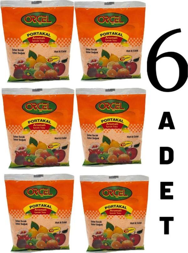 Orçel Portakal Aromalı Içecek Tozu Oralet Çay 300Gr X 6 Adet - Image 1