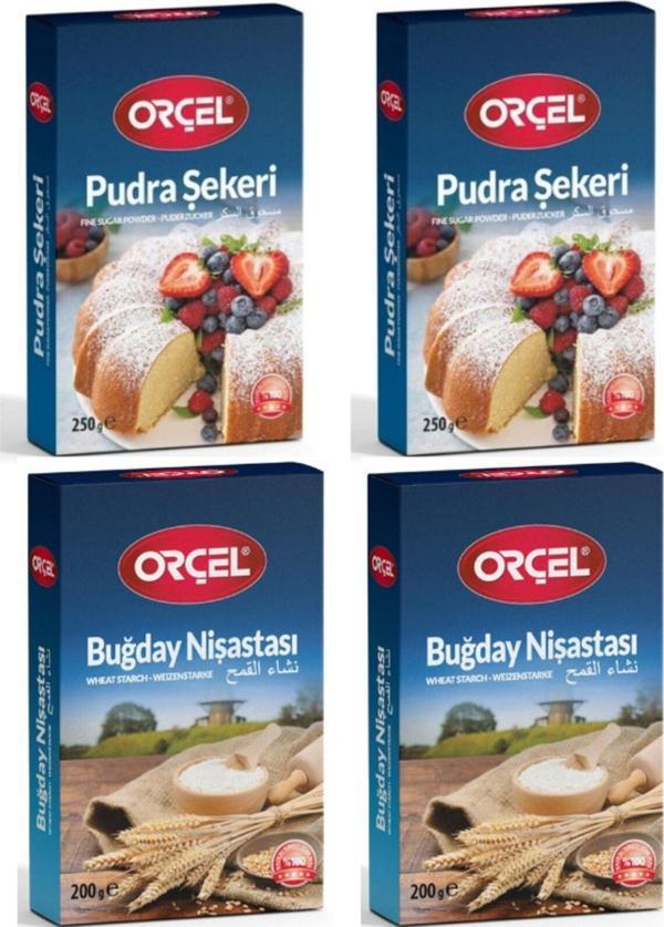 Orçel Pudra Şekeri 2X250 gr+ Buğday Nişastası 2X200 grSet - Image 1