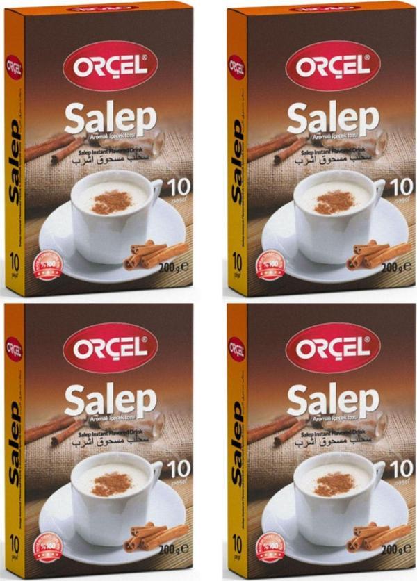 Orçel Salep (Sahlep 10 Fincan Tek İçimlik Tarçınlı) 4 X 200 gr  - Image 1