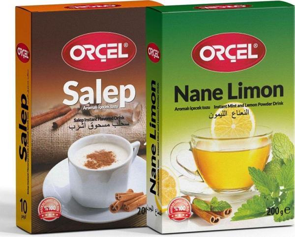 Orçel Salep Nane Limon Aromalı Içecek Tozu Oralet Çay 2X200 gr  - Image 1