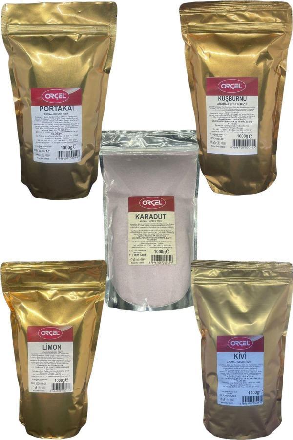 Orçel Toz Içecek Seti Oralet Çay Sıcak Soğuk Karışık Paket 5X1 Kg. - Image 1