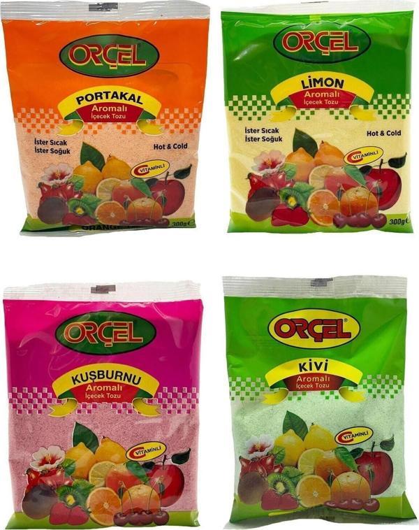 Orçel Toz Içecek Seti Oralet Sıcak Soğuk Karışık Paket 4X300 gr  - Image 1