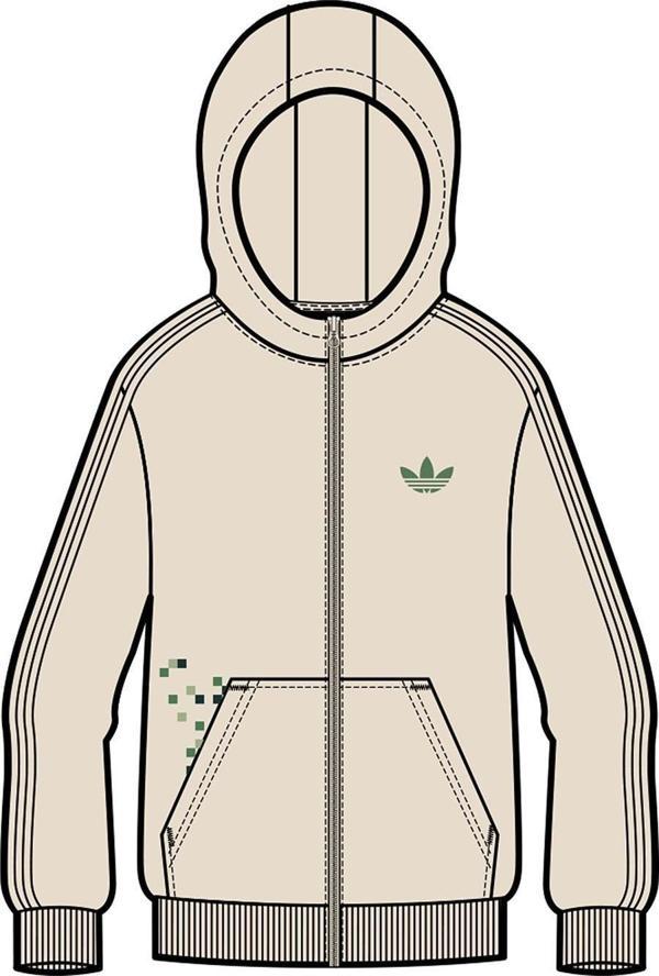 adidas Çocuk  Beyaz  Sweatshirt GFX FZ HOODIE JZ9932 - Image 1