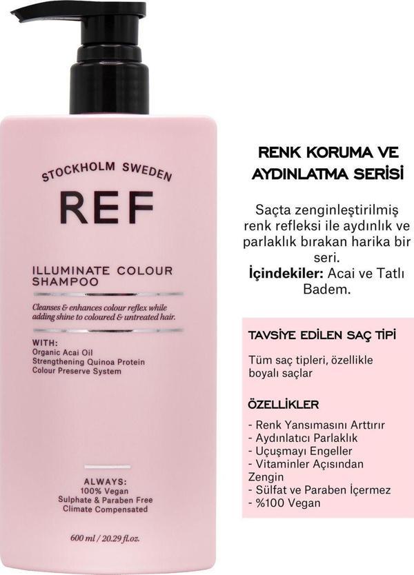 Ref Stockholm Boyalı Saçlar Için Aydınlatıcı, Nemlendirici Ve Koruyucu Şampuan 600 Ml Illumınate Colour Shampoo - Image 1