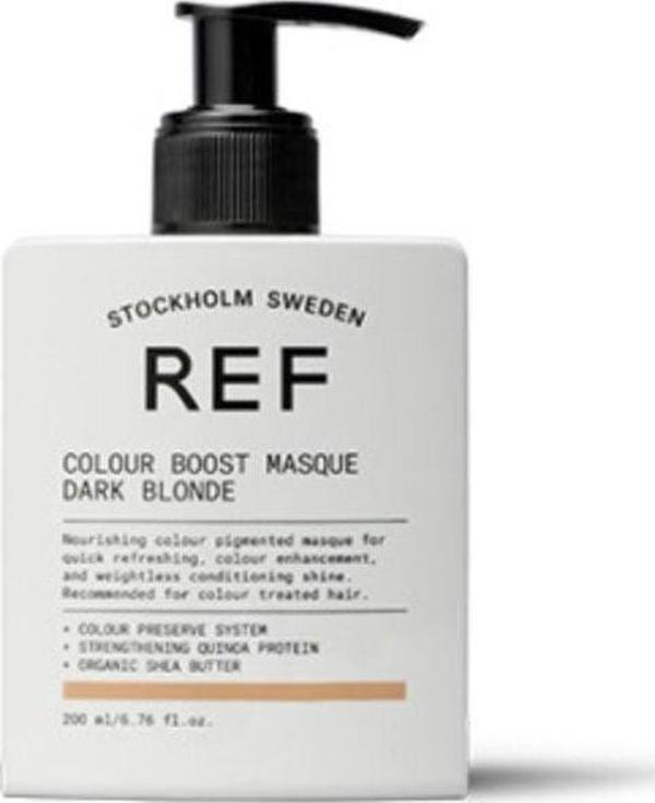 Ref Stockholm Colour Boost Masque Dark Blonde 200 Ml Renk Artışı Sağlayan Parlatıcı Maske - Koyu Sarı Saçlar Için - Image 1