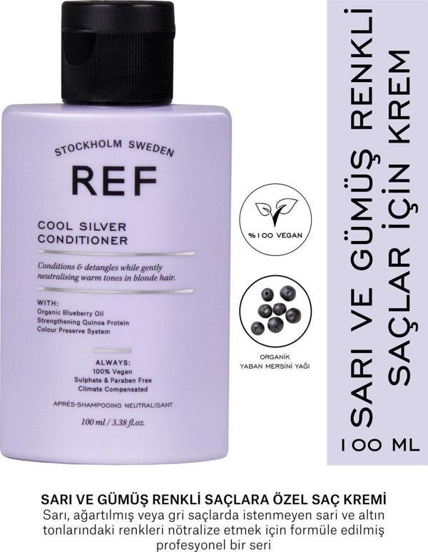 Ref Stockholm Cool Sılver Condıtıoner 100 Ml Sarı Ve Gümüş Renkli Saçlara Özel Bakım Kremi 100 - Image 1