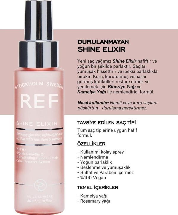 Ref Stockholm Shıne Elıxır 80 Ml Parlatıcı Nemlendirici Saç Bakım Yağı - Image 1