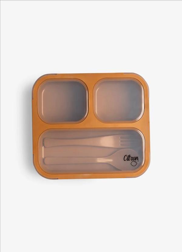 Citron Çatal ve Kaşıklı Bento Beslenme Kutusu Seti - Caramel 1286845 - Image 1