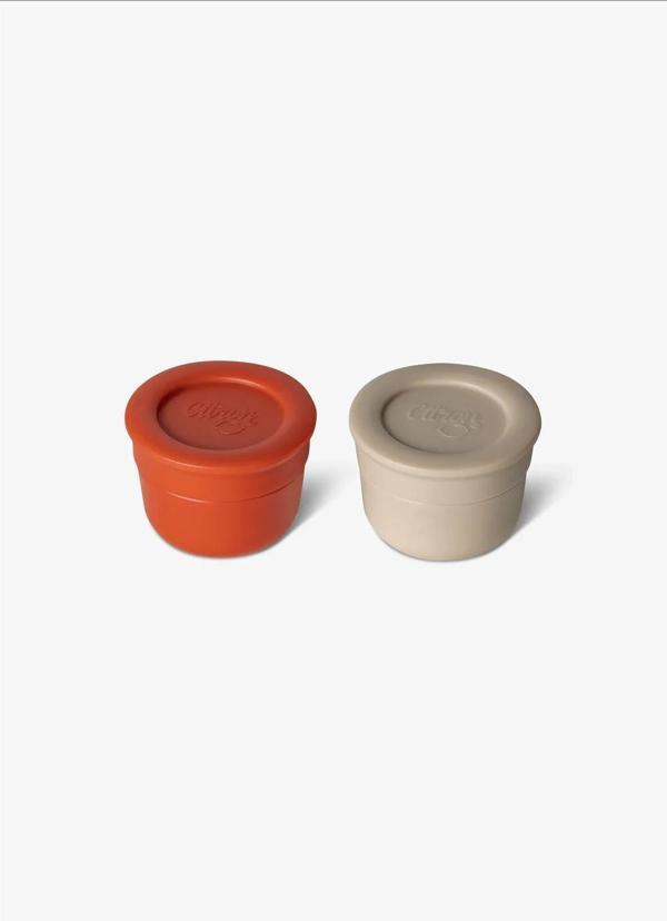 Citron Mini Sos Kapları 2'li Set - Brick / Beige 1060803 - Image 1