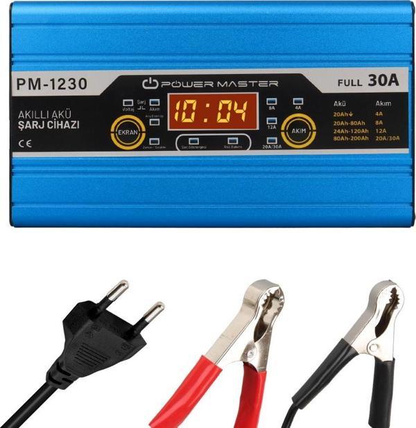 12 VOLT MAX 30 AMPER LCD EKRANLI AKÜ ŞARJ CİHAZI  - Image 1