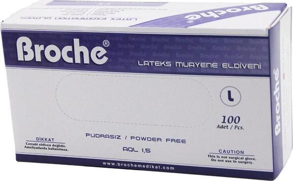 BROCHE  L  PUDRASIZ MUAYENE ELDİVENİ 100LÜ  - Image 1