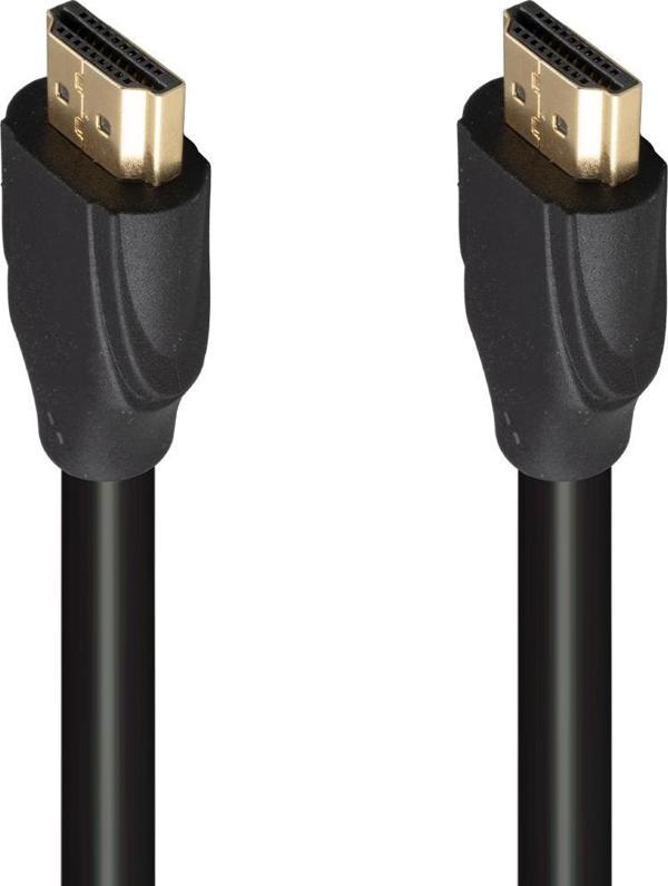 FULLY G-507K PLASTİK DÜZ SİYAH 25 METRE GOLD POŞETLİ HDMI KABLO  - Image 1