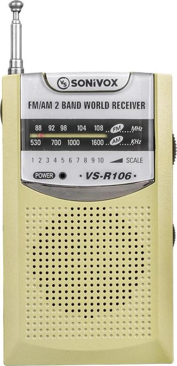 GOLD RENK CEP TİPİ ANALOG FM RADYO VS-R106  - Image 1