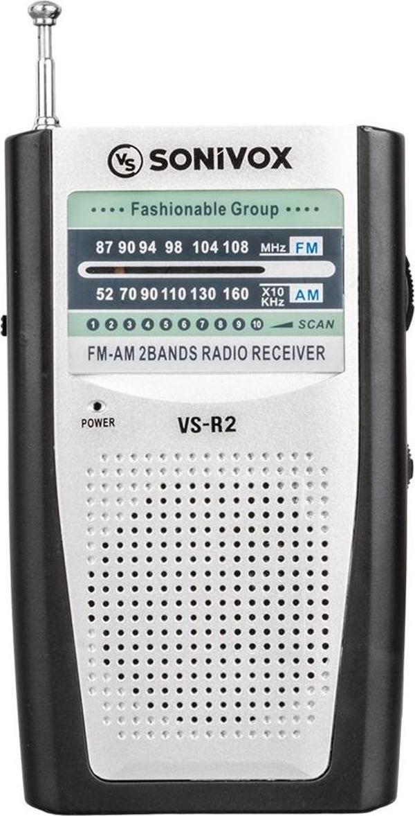 GÜMÜŞ RENK ANALOG RADYO VS-R2  - Image 1