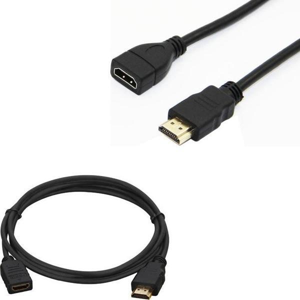 HDMI KABLO ERKEK DİŞİ GOLD UÇLU 25 CM UZATMA (MİNİ HD REC. İÇİN)  - Image 1