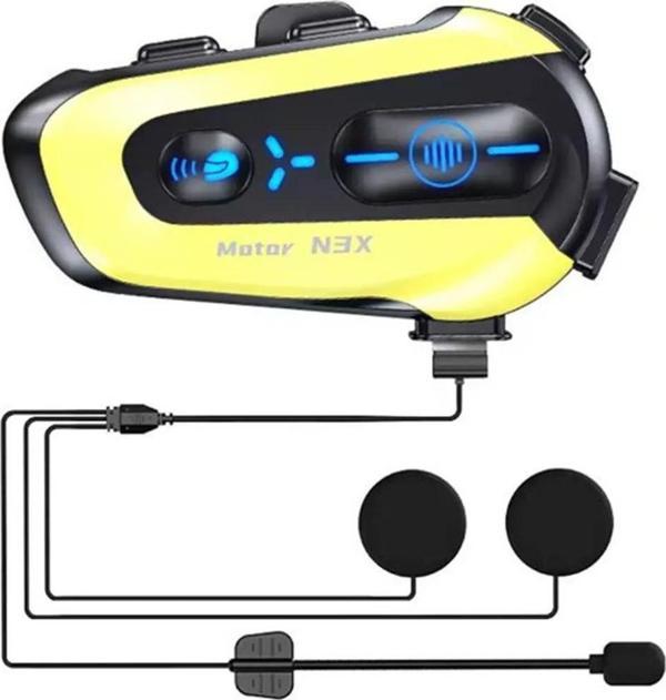 N3X Rgb Işıklı Intercom 3 Kişi Bağlantılı Motosiklet Bluetooth Kulaklık Seti - Image 1