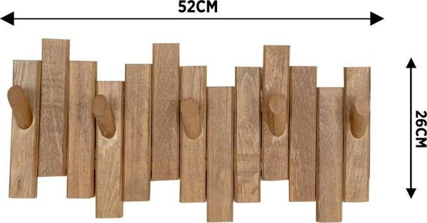 Ahşap Duvar Kapı Askısı Elbise Askılık Piyano Model 5 Askılı Yuvarlak - Image 1