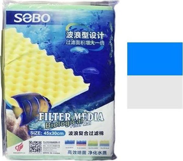 Sobo Filtre Süngeri 45x30x2 Mavi Beyaz - Image 1