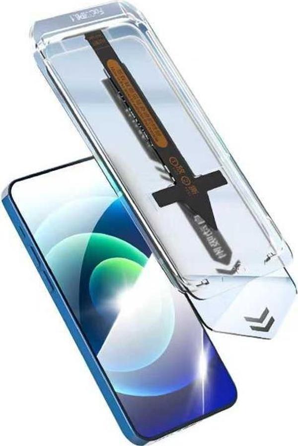 iPhone 14 Süper Fast Anti-Dust Toz Önleyici Temperli Ekran Koruyucu - Image 1