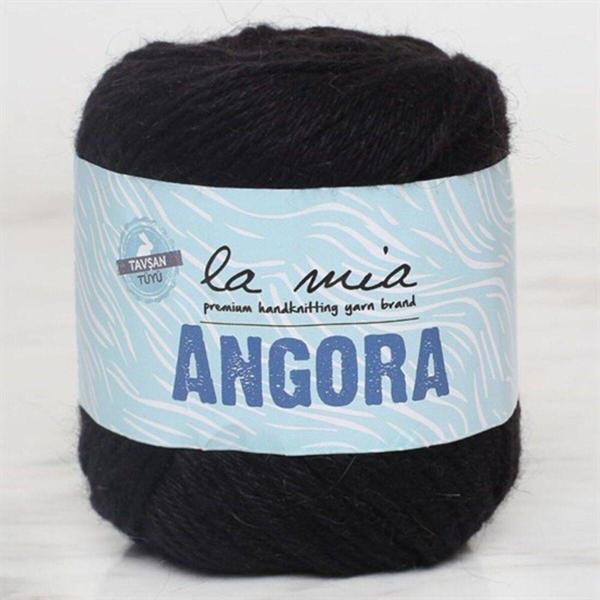 La Mia Angora 50gr Siyah El Örgü İpi - L006 - 33810 - Image 1