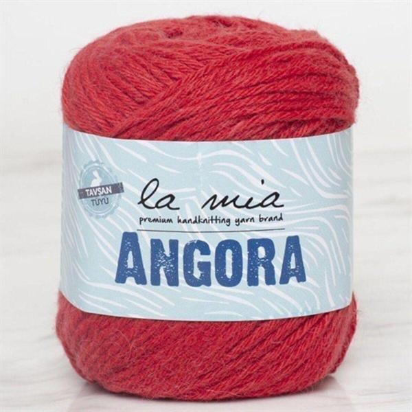 La Mia Angora 50gr Kırmızı El Örgü İpi - L004 - 33799 - Image 1