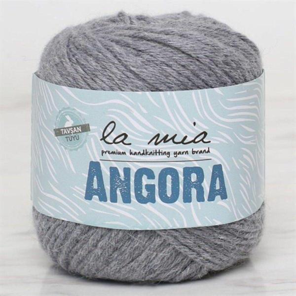 La Mia Angora 50gr Gri El Örgü İpi - L134 - 33809 - Image 1