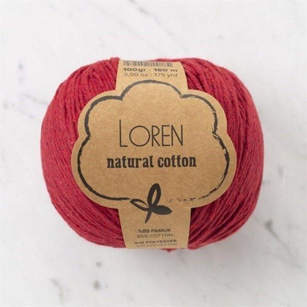 Loren Natural Cotton Vişne Çürüğü El Örgü İpi - R099 - 33912 - Image 1