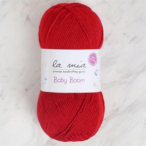 La Mia Baby Boom Koyu Kırmızı El Örgü İpi - 136 - 34266 - Image 1