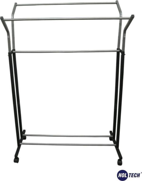 Holtech Lüks Konfeksiyon Tip Elbise Askılığı Tekerlekli Metal Portmanto Askılık - Image 1